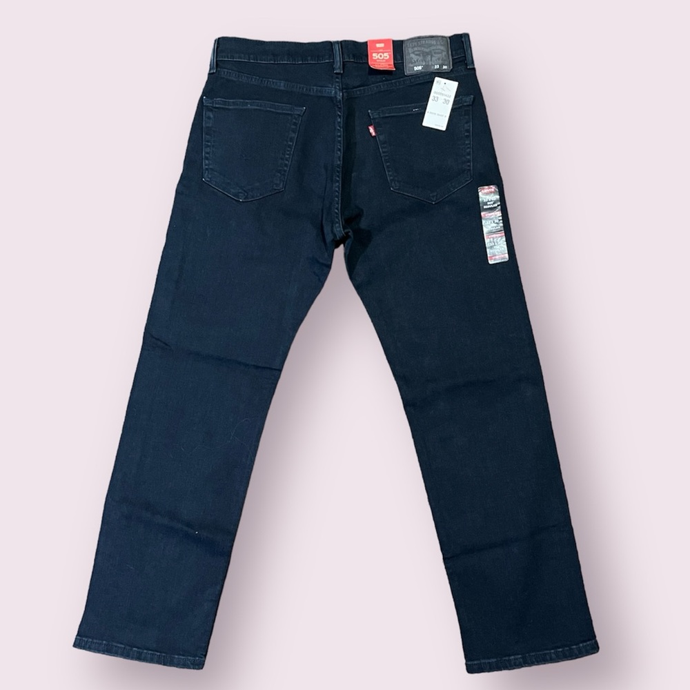 Levi’s 505 Regular Stretch Jeans Black 33W-30L